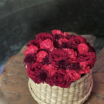 Eloise | mixed florals in cane basket